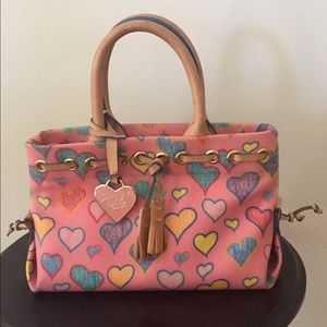 Dooney and Bourke Pink Hearts Small Handbag